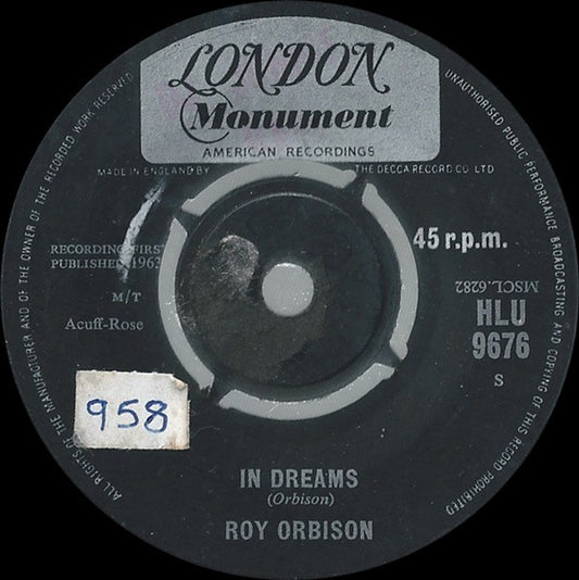 Roy Orbison : In Dreams (7", Single, M/T)