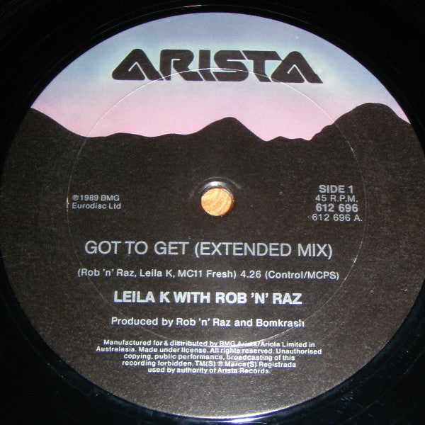 Leila K With Rob 'N' Raz : Got To Get (12", Single, Promo)