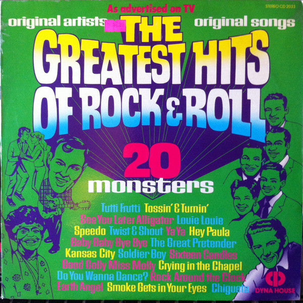 Various : The Greatest Hits Of Rock & Roll - 20 Monsters (LP, Comp)