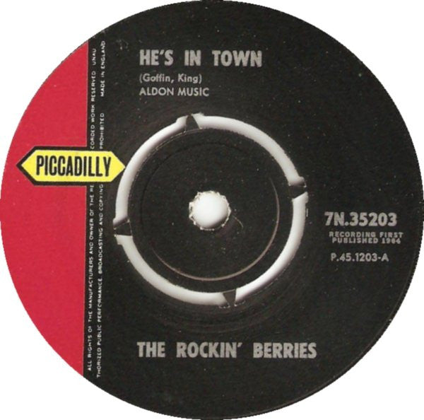 The Rockin' Berries : He's In Town (7", Single, 4 P)