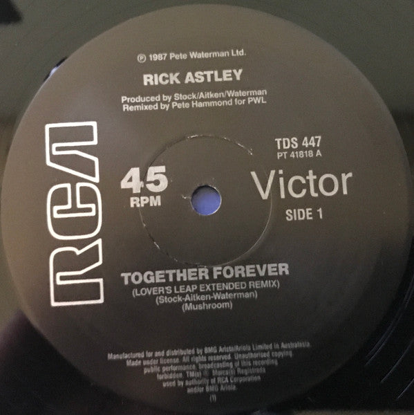 Rick Astley : Together Forever (12")