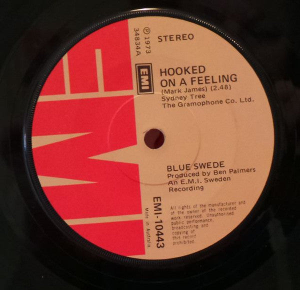 Blue Swede : Hooked On A Feeling (7", Single)