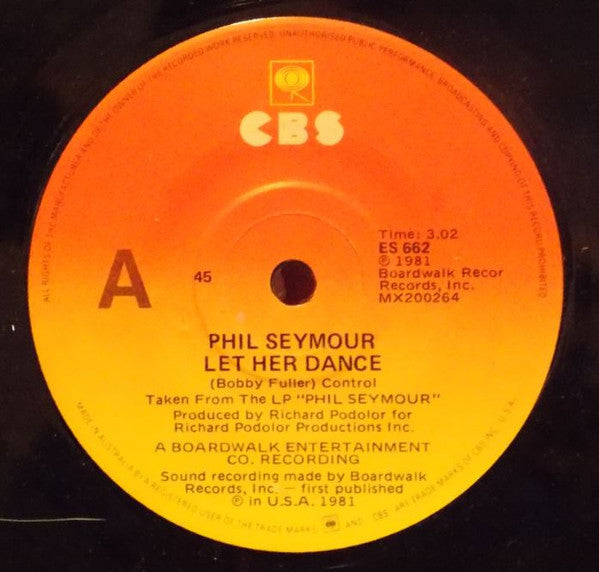 Phil Seymour : Let Her Dance (7", Single)