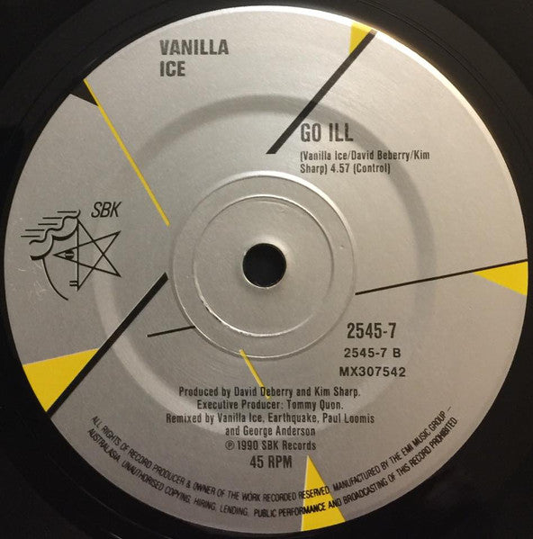 Vanilla Ice : Play That Funky Music (7", Single)