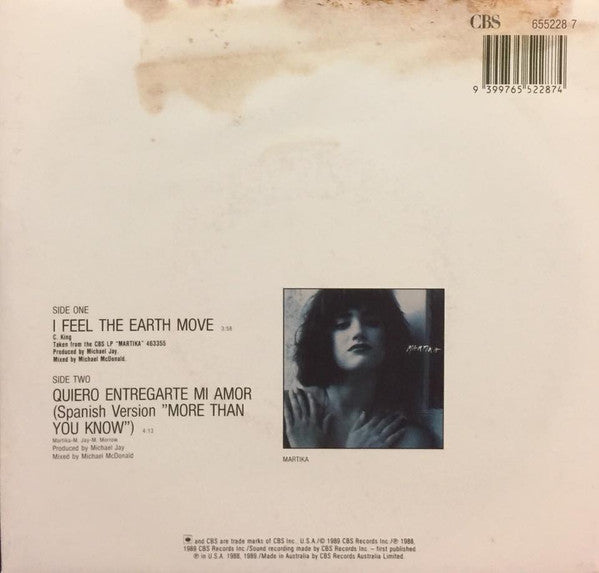 Martika : I Feel The Earth Move (7", Single)