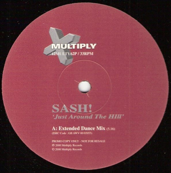 Sash! : Just Around The Hill (12", Promo)