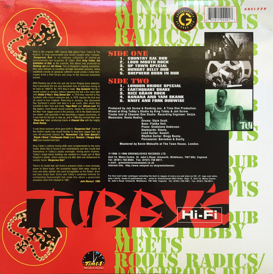 King Tubby Meets Roots Radics* : Dangerous Dub (The Original Dub Classic) (LP, Album, RE)