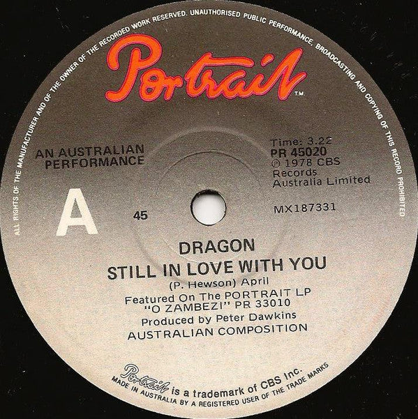 Dragon (5) : Still In Love With You (7", Single)