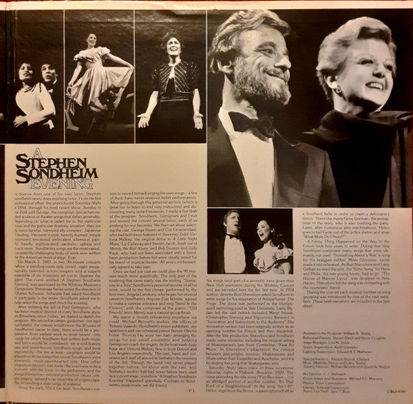 Stephen Sondheim : A Stephen Sondheim Evening (2xLP, Album)