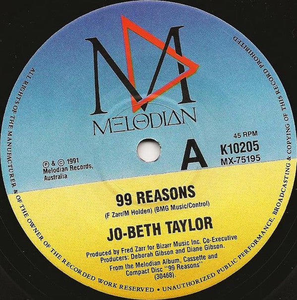 Jo Beth Taylor : 99 Reasons (7", Single, Gat)