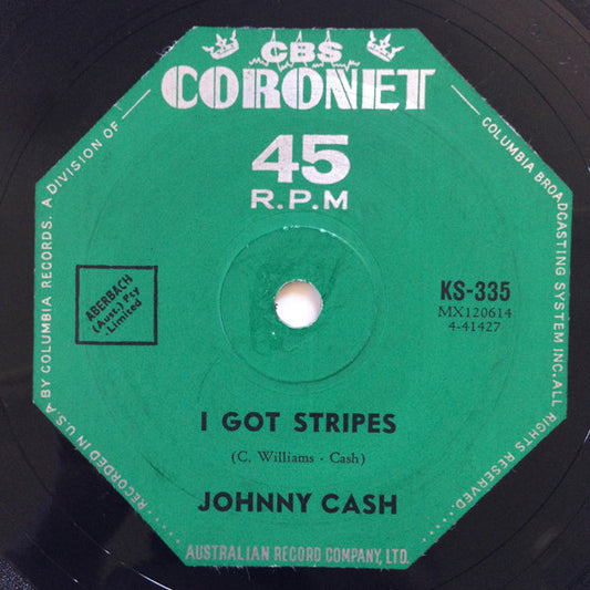 Johnny Cash : I Got Stripes (7", Single)