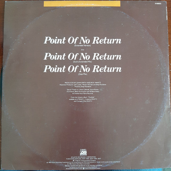 Nu Shooz : Point Of No Return (Extended Version) (12", Single)