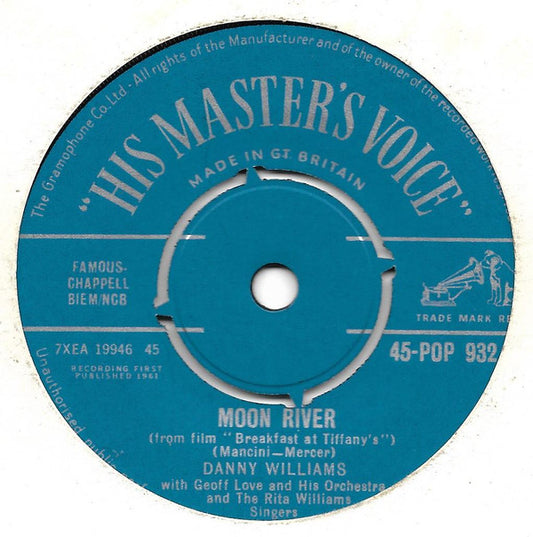 Danny Williams : Moon River (7", Single)