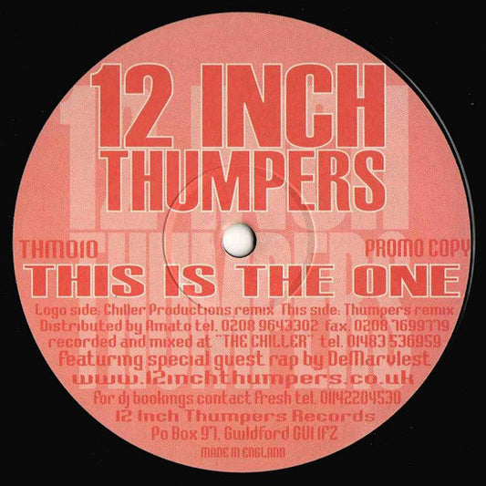 12 Inch Thumpers : This Is The One (12", Promo)