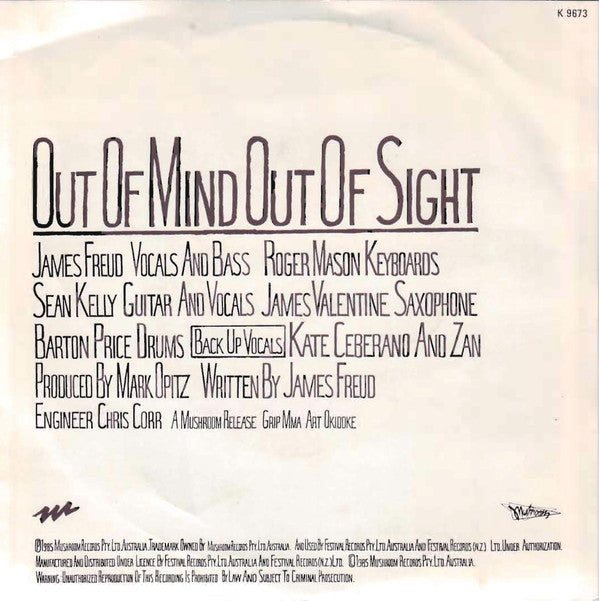 Models (2) : Out Of Mind Out Of Sight (7", Single, Pic)