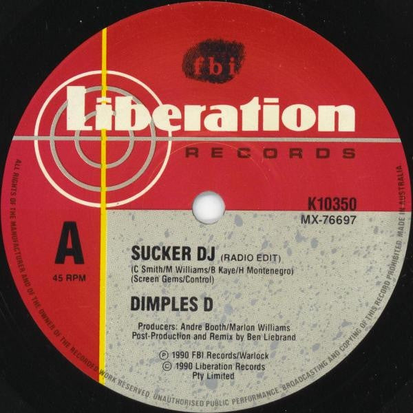 Dimples D : Sucker DJ (7", Single, Pic)