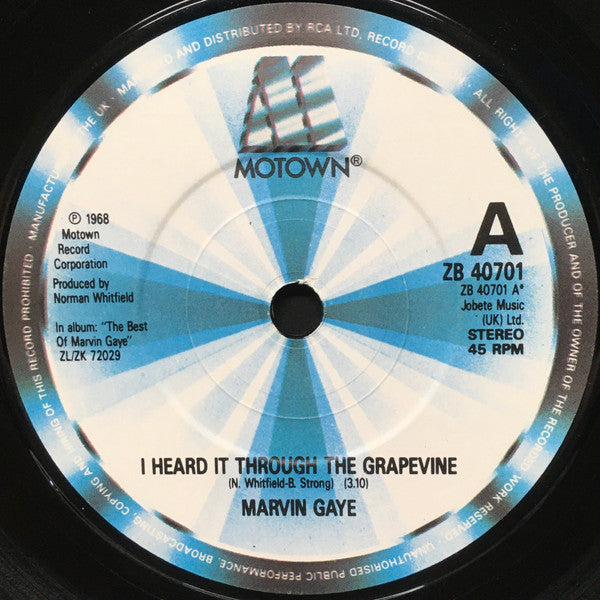 Marvin Gaye : I Heard It Through The Grapevine (7", Single)