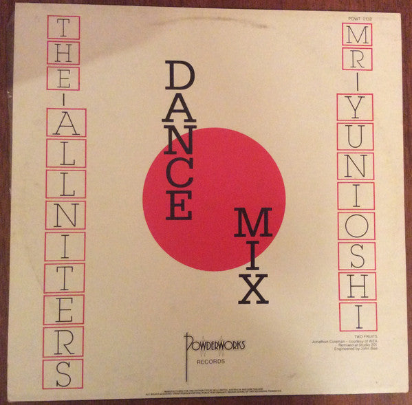 Allniters : Hold On Dance Mix (12", Maxi, Single)