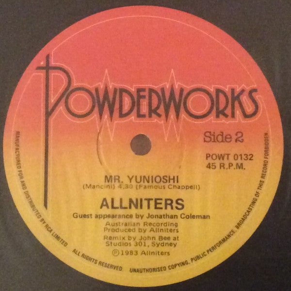 Allniters : Hold On Dance Mix (12", Maxi, Single)