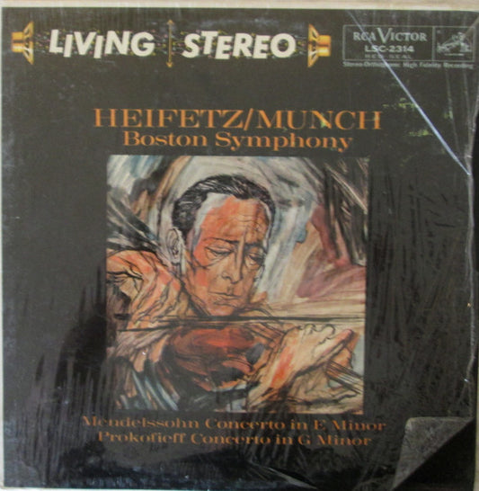 Heifetz*, Munch*, Boston Symphony* : Mendelssohn - Concerto In E Minor, Prokofieff - Concerto In G Minor (LP, Album)