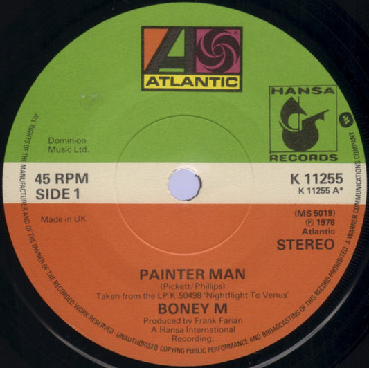 Boney M* : Painter Man (7", Single, Sol)