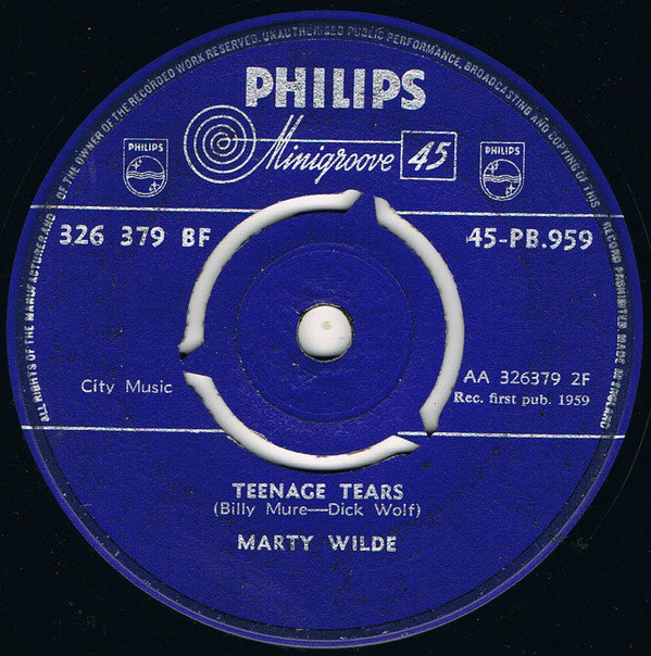 Marty Wilde : Sea Of Love / Teenage Tears (7", Single, 3 p)