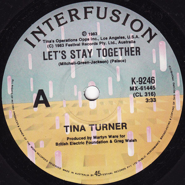 Tina Turner : Let's Stay Together (7", Single, Ltd)