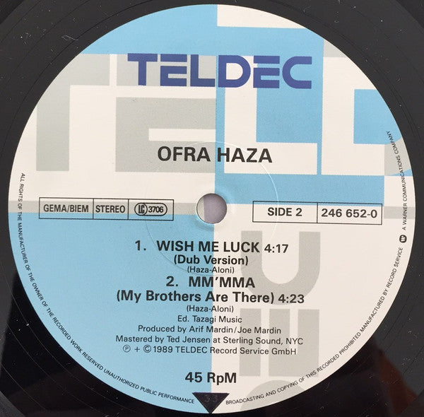 Ofra Haza : Wish Me Luck (12")