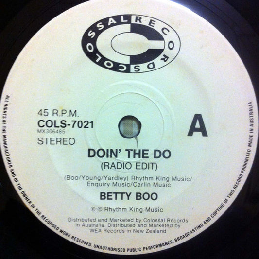 Betty Boo : Doin' The Do (7", Single)