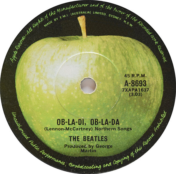 The Beatles : Ob-La-Di Ob-La-Da (7", Single)