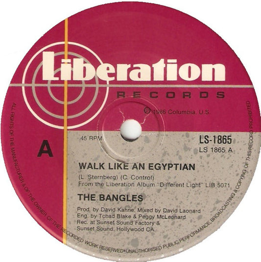 The Bangles* : Walk Like An Egyptian (7", Single)