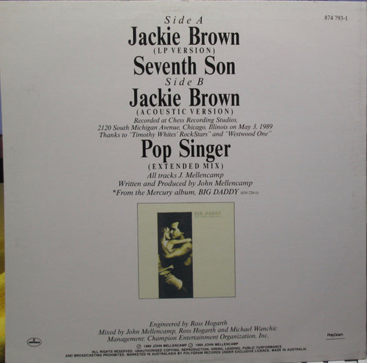 John Cougar Mellencamp : Jackie Brown (12")