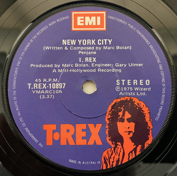 T•Rex* : New York City (7", Single)