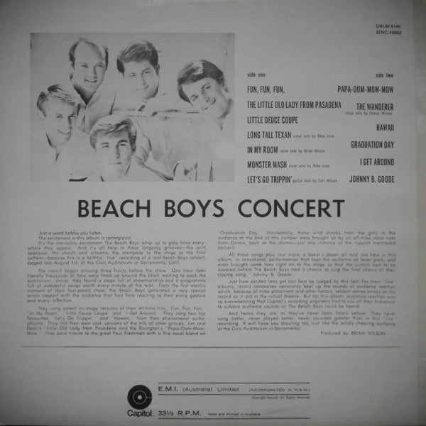 The Beach Boys : Concert (LP)