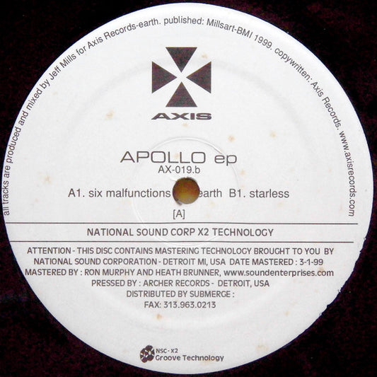 Jeff Mills : Apollo EP (12", EP)