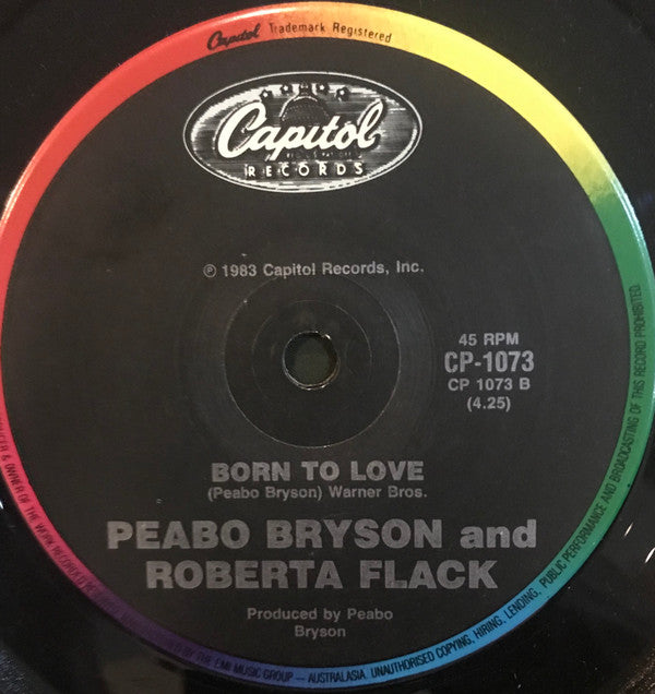 Peabo Bryson And Roberta Flack : Tonight I Celebrate My Love (7", Single)