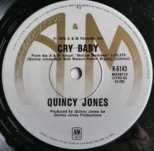 Quincy Jones : Is It Love That We're Missin' (7", Single)