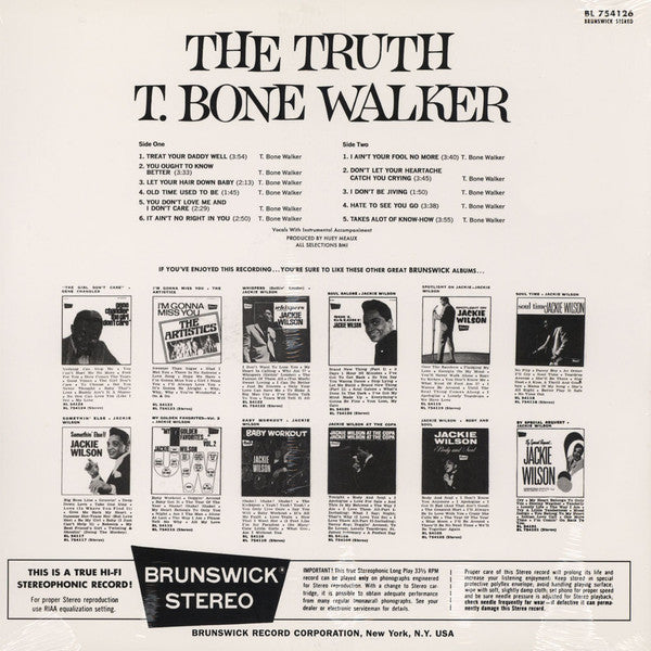 T-Bone Walker : The Truth (LP, Album, RE)