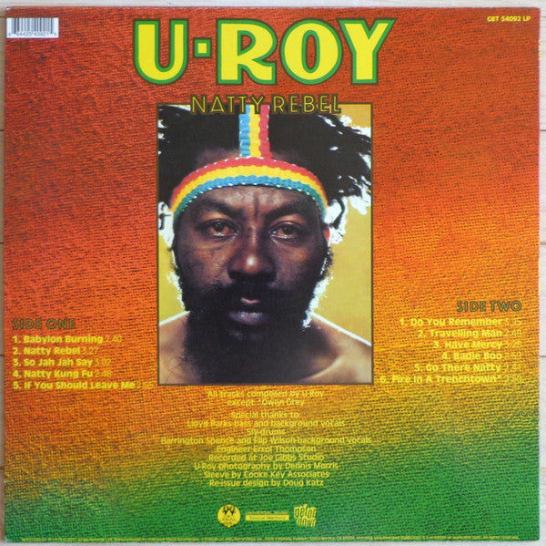 U-Roy : Natty Rebel (LP, Album, RE)