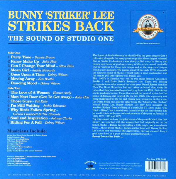 Bunny Lee : Bunny 'Striker' Lee Strikes Back (The Sound Of Studio One) (LP, Comp)