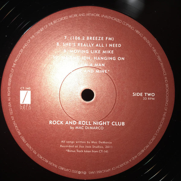 Mac Demarco : Rock And Roll Night Club (12", MiniAlbum, RE)