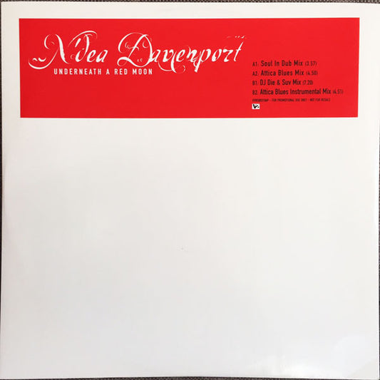 N'Dea Davenport : Underneath A Red Moon (12", Promo)