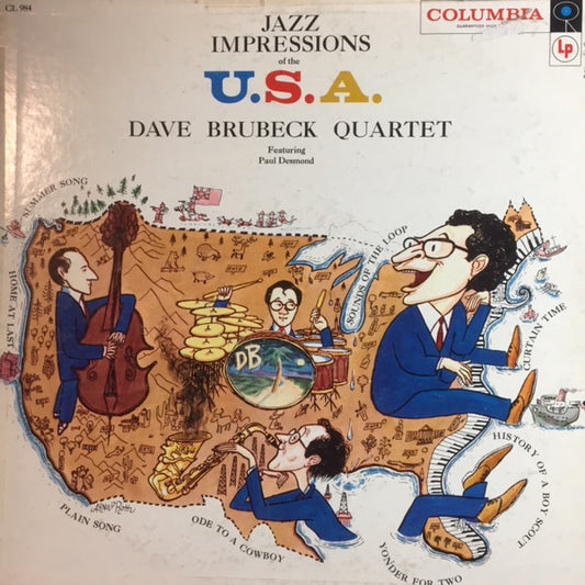 The Dave Brubeck Quartet : Jazz Impressions Of The U.S.A. (LP, Album, Mono)