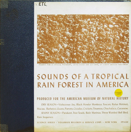No Artist : Sounds Of A Tropical Rain Forest In America (LP)