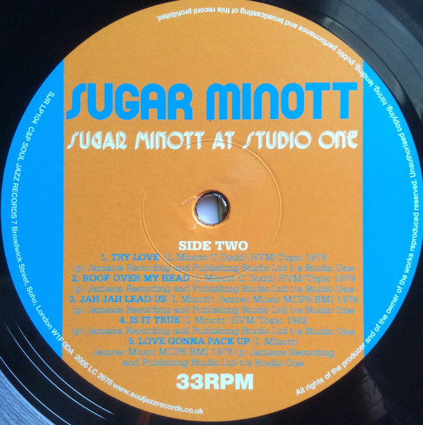 Sugar Minott : Sugar Minott At Studio One (2xLP, Comp, RP)