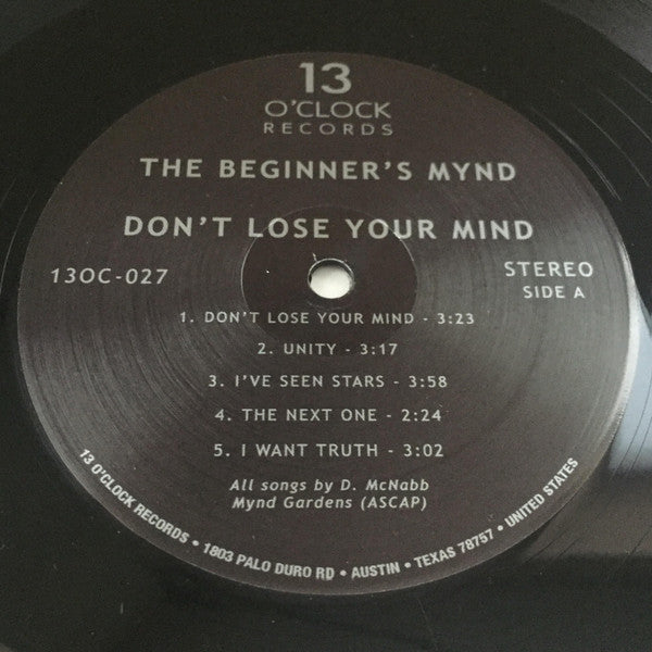 The Beginner's Mynd : Don't Lose Your Mind (LP, Album, RP)