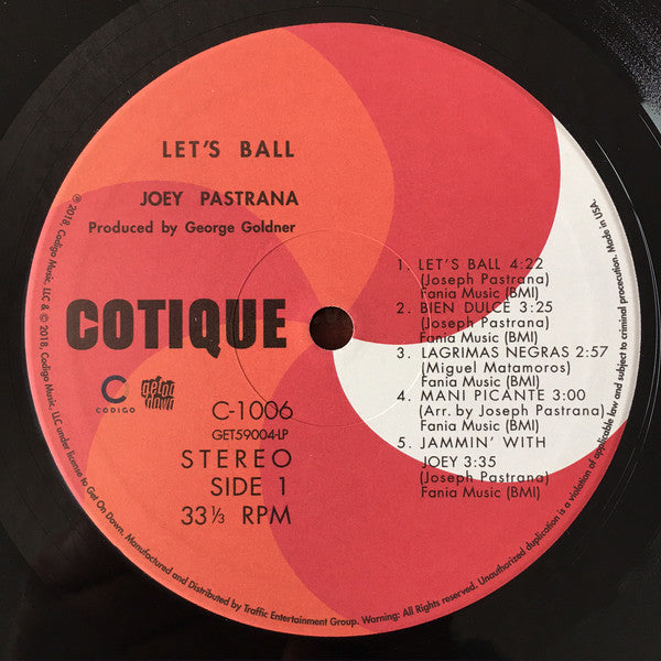 Joey Pastrana And His Orchestra : Let's Ball (LP, Album, RE)