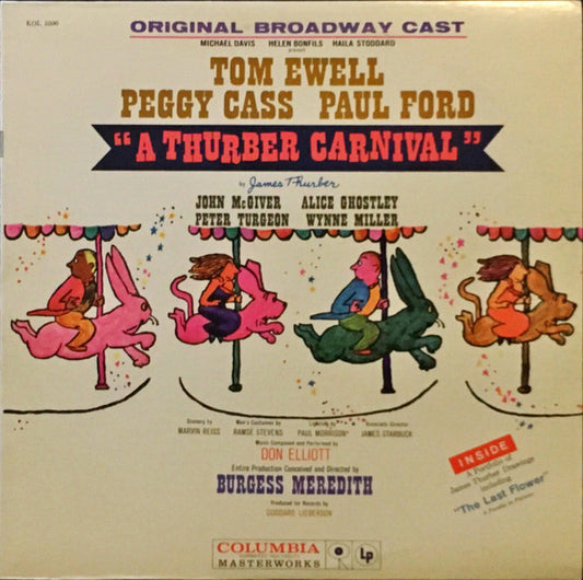 "A Thurber Carnival" Original Broadway Cast, Tom Ewell, Peggy Cass, Paul Ford (8) : A Thurber Carnival (LP, Mono)