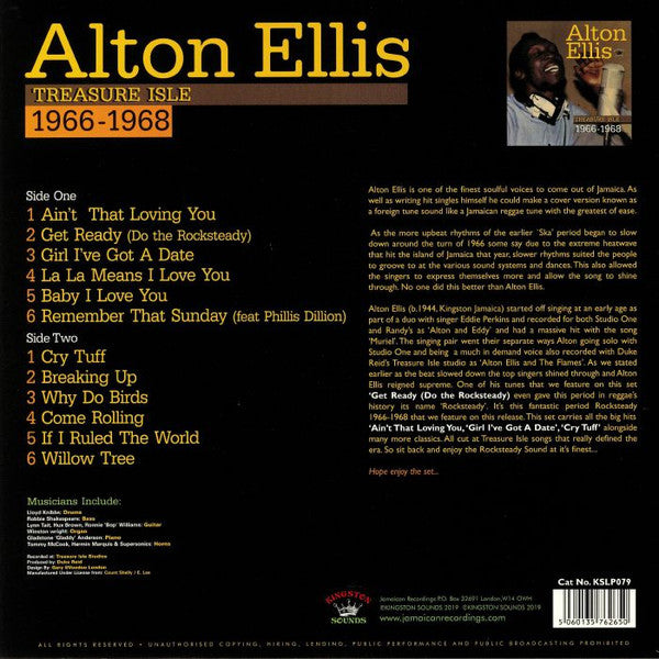 Alton Ellis : Treasure Isle 1966-1968 (LP, Comp)