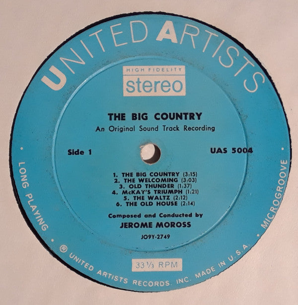 Jerome Moross : The Big Country (Original Music From The Motion Picture Sound Track) (LP, Ele)